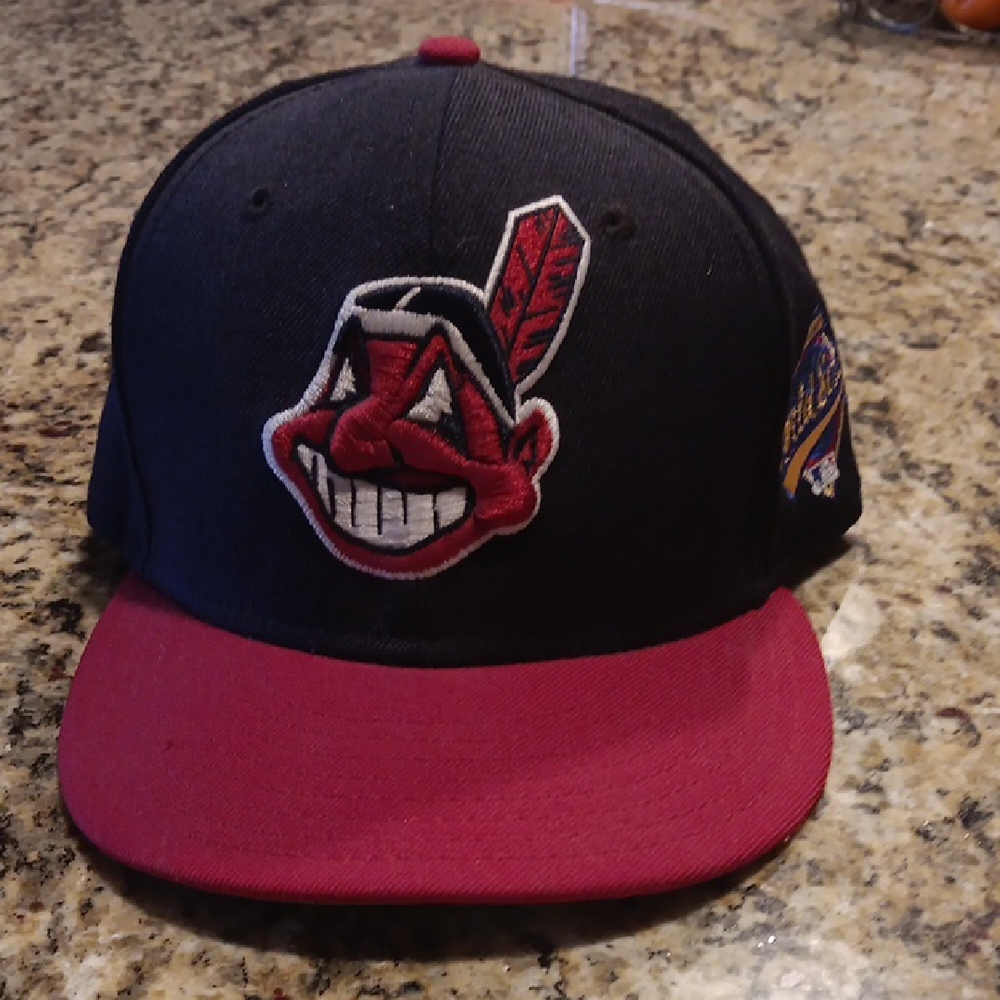 Cleveland Indians Wahoo 7 3/8 World Series 1997 New Era Cooperstown Hat Cap